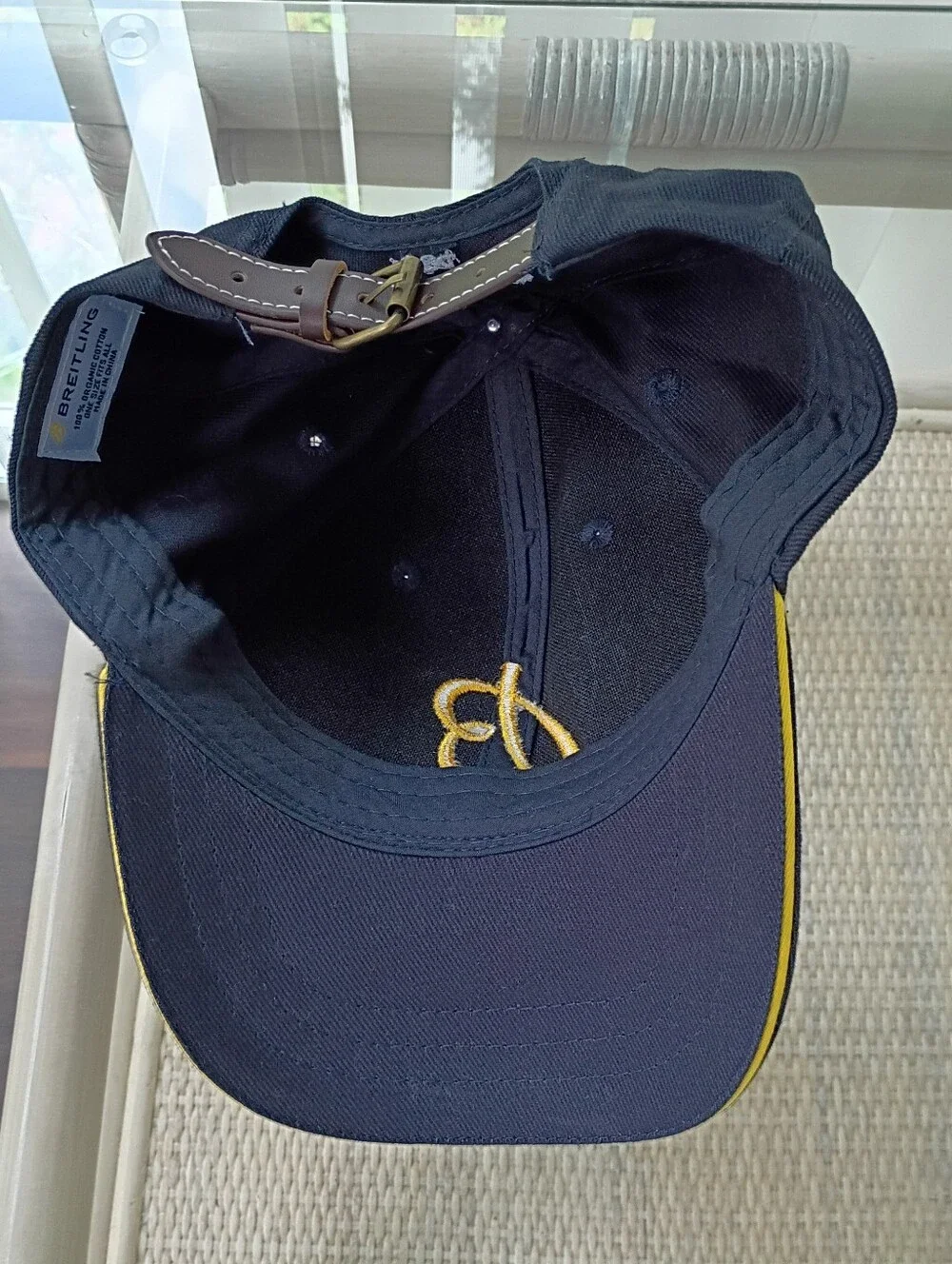 Breitling 1884 Baseball Cap Adjustable Organic Cotton Blue With Gold Logo